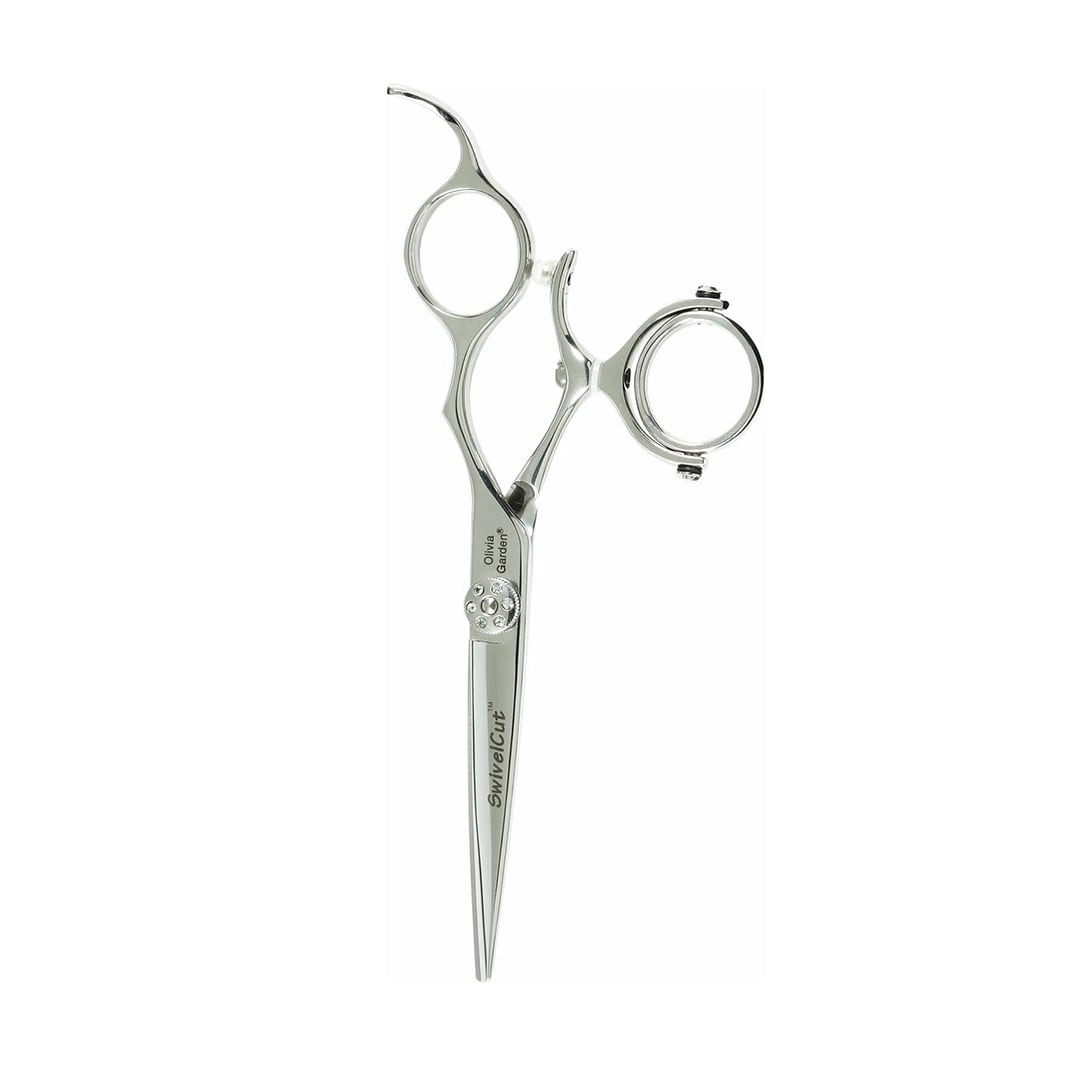 Перукарські ножиці для стрижки Olivia Garden Swivel Cut 5.75 з чорним футляром на блискавці (SH-SW1PC-CR575-BLP)